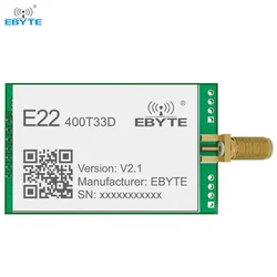 Lora Wireless Module 33dBm 400MHz EBYTE E22-400T33D-V2 Long Distance 16KM RSSI SMA-K Small Size UART DIP Module
