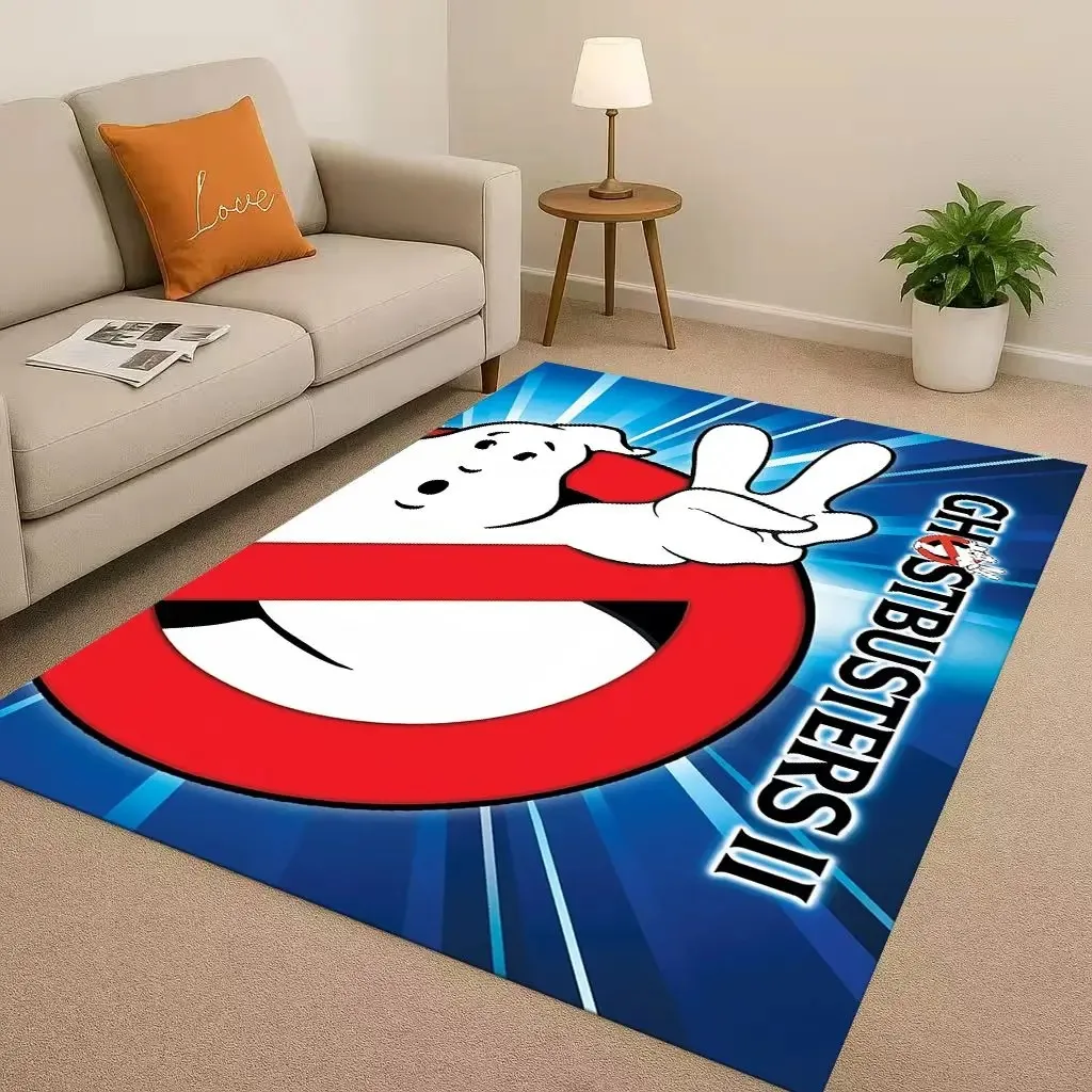 Horror Movie G-Ghostbusters Cartoon Living Room Non-Slip Area Rug Carpet for Bedroom Playroom Sofa,Easy Clean Home Decor Doormat