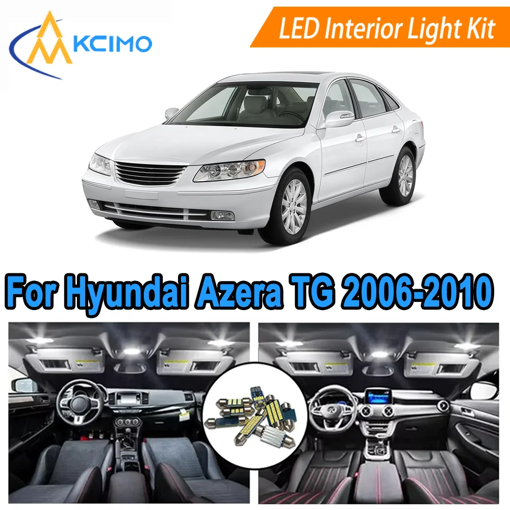 

LED Interior Lights​ For Hyundai Azera TG (2006-2010) Map Light Dome Light LED Bulbs, Interior Light Kit (18-Pieces Set)​