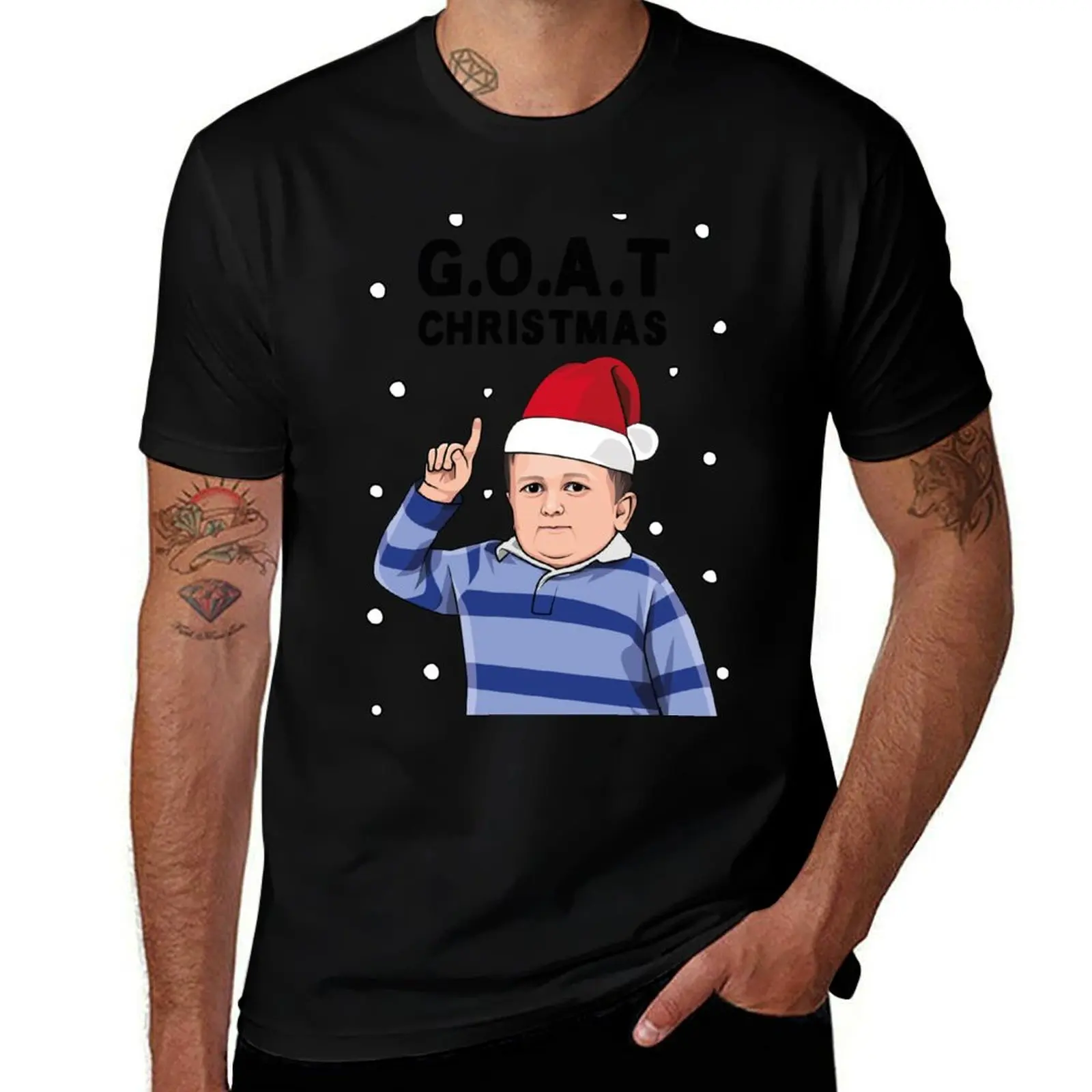 Hasbulla the GOAT Christmas Jumper T-Shirt Casual All Match Tee Shirt for Men