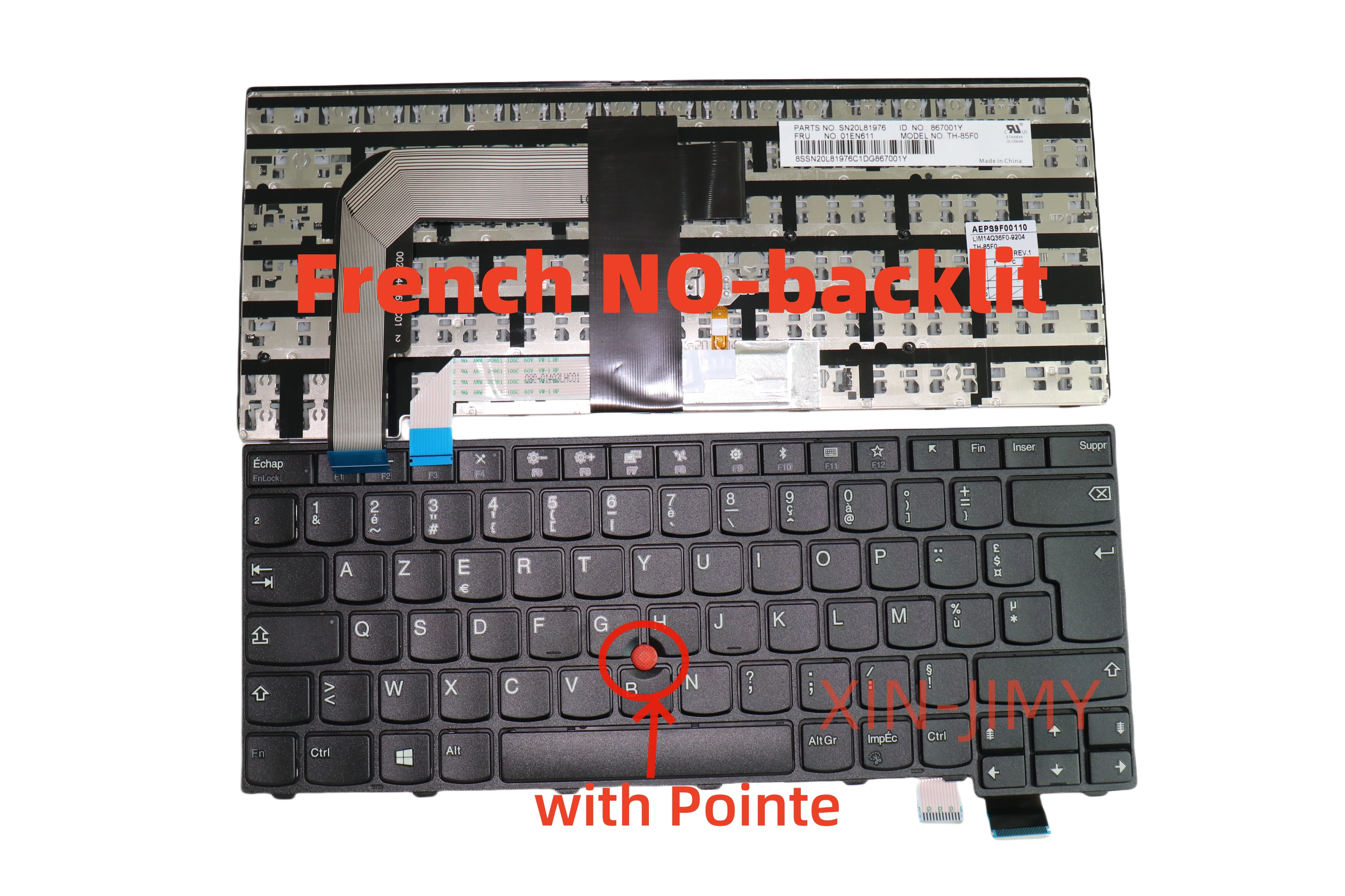 French laptop Keyboard For Lenovo Thinkpad 13 T460s T470s S2 2nd T460P T470P With Pointer No-backlit