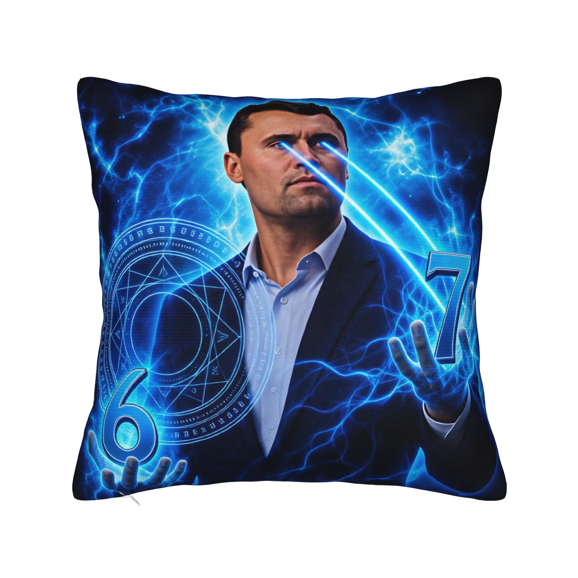 Pillow Case Funny Charlie Kirk Soft Pillow Cover  Cute Funny Cushion Cover Design Pillowcases For Living Room Chair