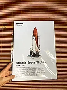 1: 150 DIY 3D กระดาษการ์ดปริศนารุ่นกระสวยอวกาศ Atlantis Space Rocket ชุดสถาปัตยกรรมอาคารการศึกษาของเล่นรุ่น