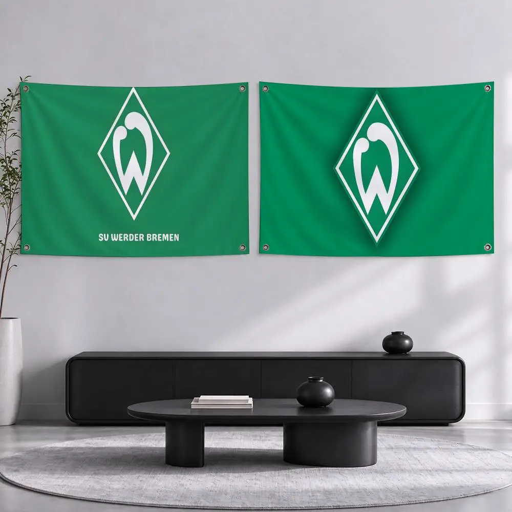 Team SV Werder Bremen Flags Decorative Flag Banner Wall Hanging, Indoor Outdoor Wall Decor for Yard Garden Patio Porch