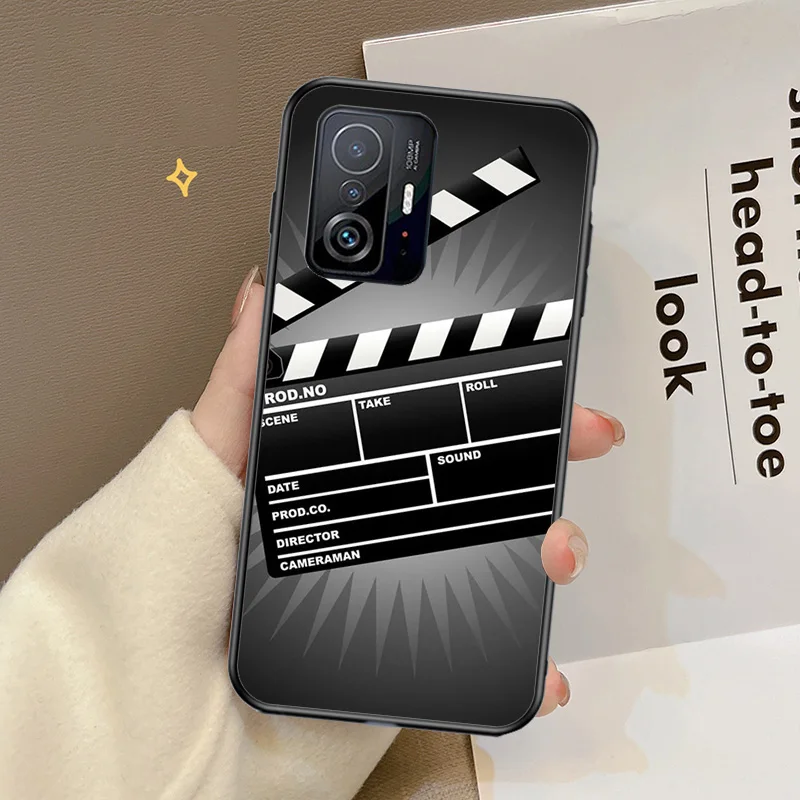 Film Clapperboard Clapper Board For Xiaomi Mi 11 Lite 9T 10T 11T Pro Case For POCO X3 PRO M3 M4 Pro X3 GT F3 Cover Coque