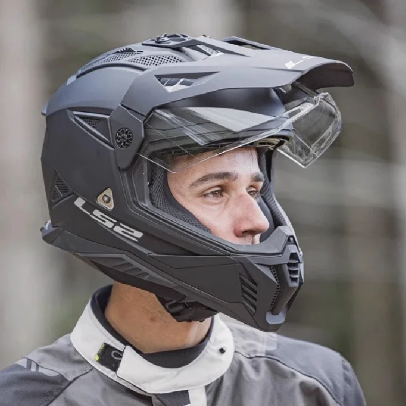 2025 LS2 MX702 Motorcycle Helmets Full Face Double Lens Off-road Racing Helmet Men Capacete Cascos Para Moto DOT Casco Moto
