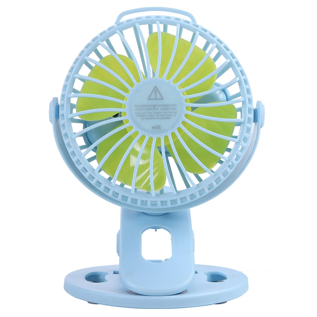 Portable USB Table Fan Clip-on Type Rechargeable Cooling Mini Desk Fan 360 Degree Rotation 3 Speeds Adjustable Clip-on Fan