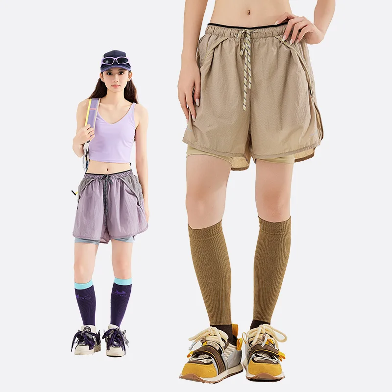 Summer Fashion Leisure Versatile Drawstring Shorts Sporty Couple Style 100% Cotton Camouflage Five - Point Shorts