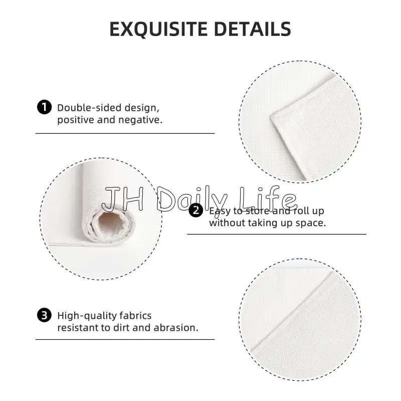 Benutzerdefinierte Tischsets mit Bildantext, 4er-Set, personalisierte Foto-Tischsets für Esstische, 30,5 x 45,7 cm, rutschfeste Tischsets aus Leinen