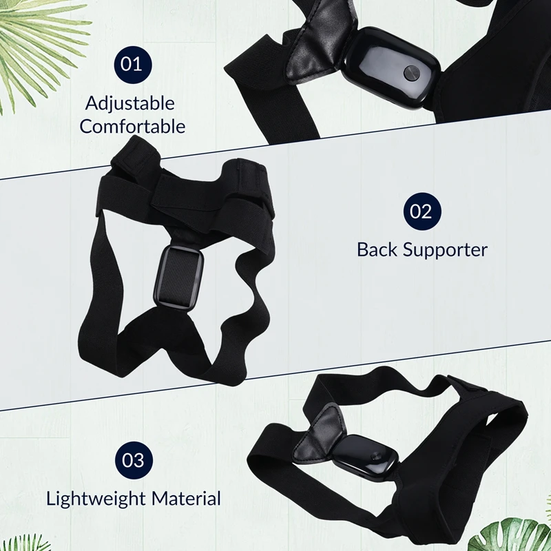 Baag-corretor de postura inteligente-suporte traseiro ajustável para alinhamento de coluna e ombro, treinador inteligente de clavícula