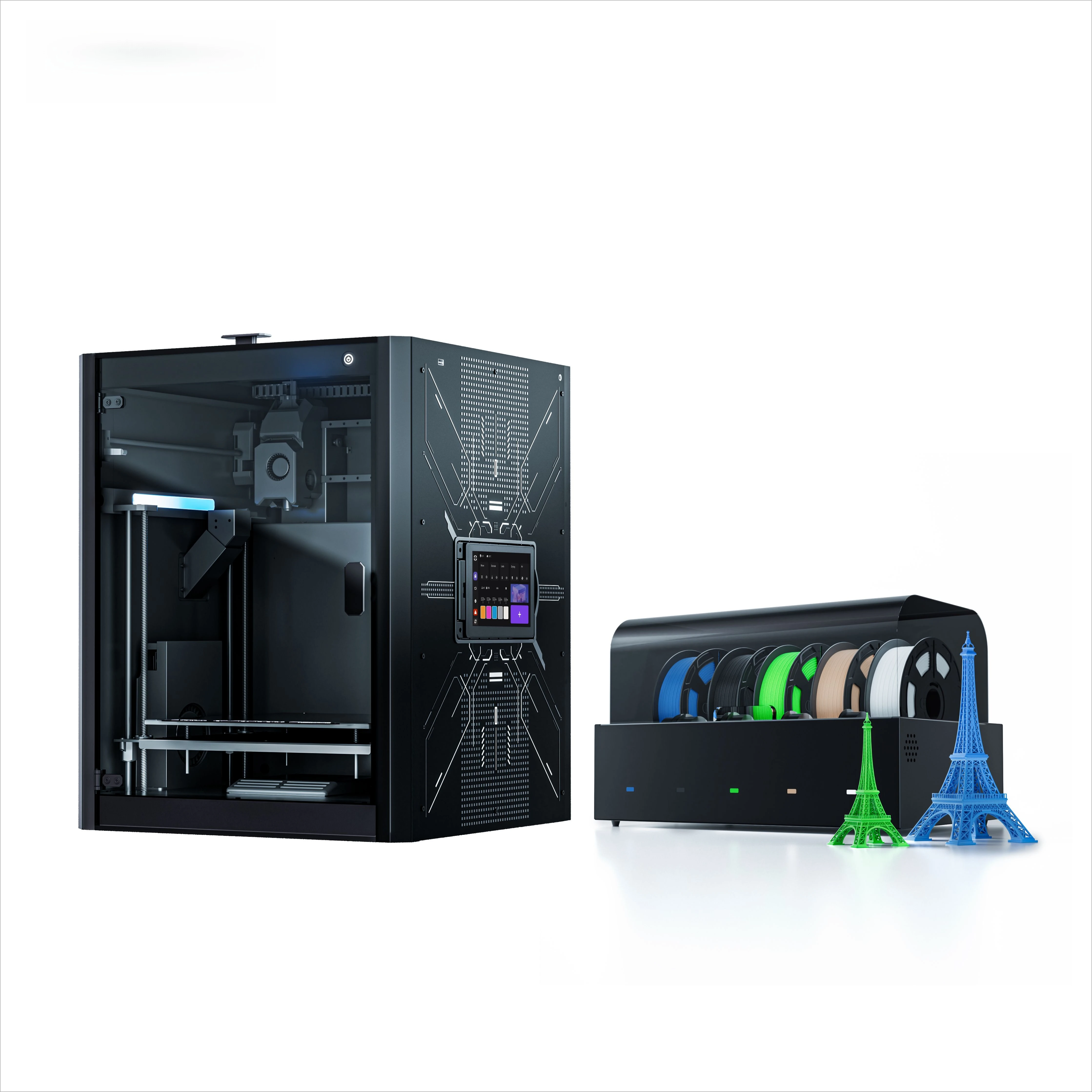 Factory Original 3D Printers  Machine Multicolor High Speed Max 500mm/s Enclosed Desktop FDM Colorful 3D Printer