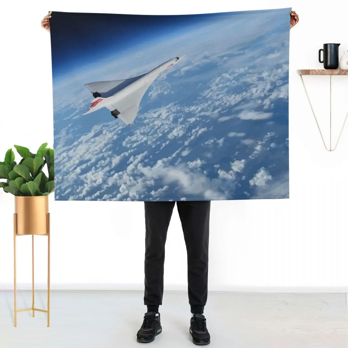 Concorde Earth Curvature Throw Blanket Polar Thin Retros Hairy Blankets For Baby Custom Blankets