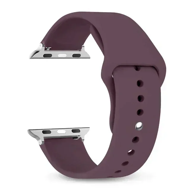Silicone Strap For Apple Watch Band 45mm 44mm 40mm 41mm 49mm 38mm 42 Correa Bracelet iWatch series 6 ultra2 7 8 9 se 44 mm band image 4
