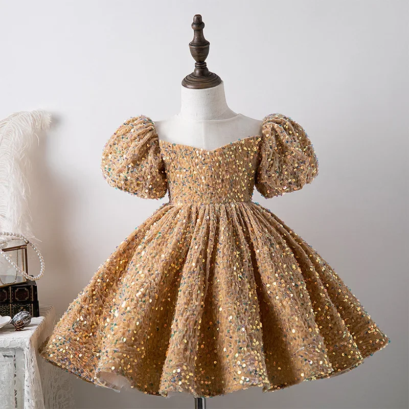 Dress for Girls Baby Kids Vestidos Sequin Birthday Party Princess Evening Girl Dresses Children Clothes Girls Wedding Dresses