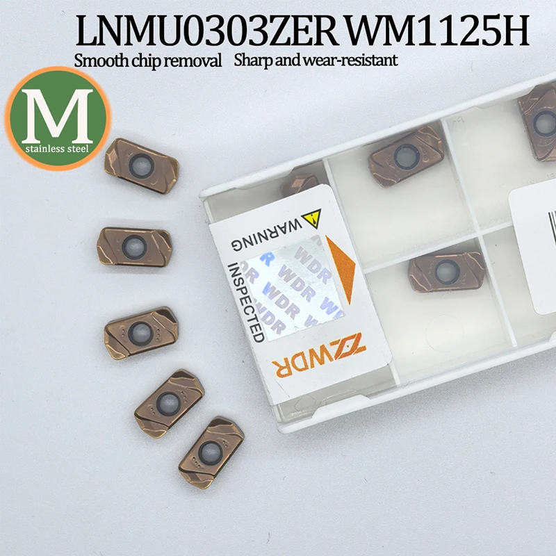 ZZWDR LNMU0303ZER WM1125H Inserti per fresatura ad avanzamento rapido Utensili per tornitura Utensili per tornio con lama da taglio CNC di alta qualità per acciaio inossidabile