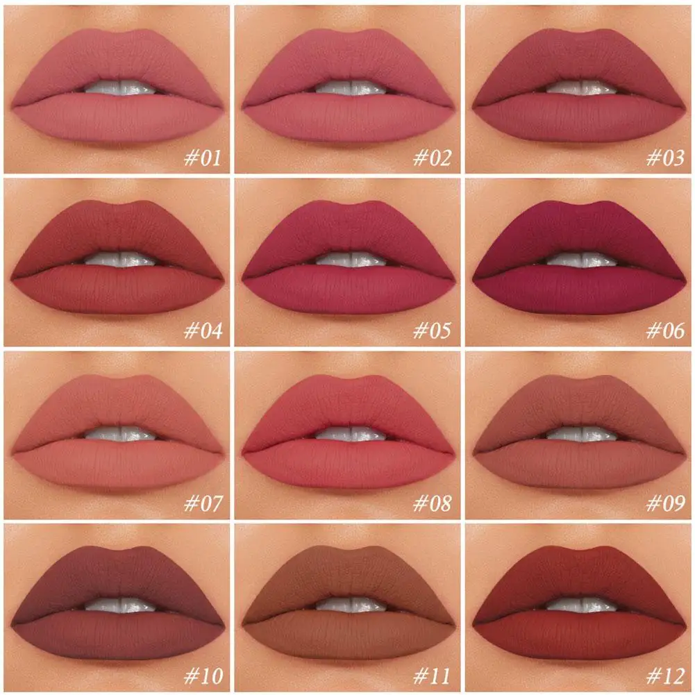 5 Colors Matte Lip Liner Lipstick Pen Long Lasting Non-stick Cup Waterproof Smooth Soft Velvet Lipliner Pencil Makeup Cosmetics