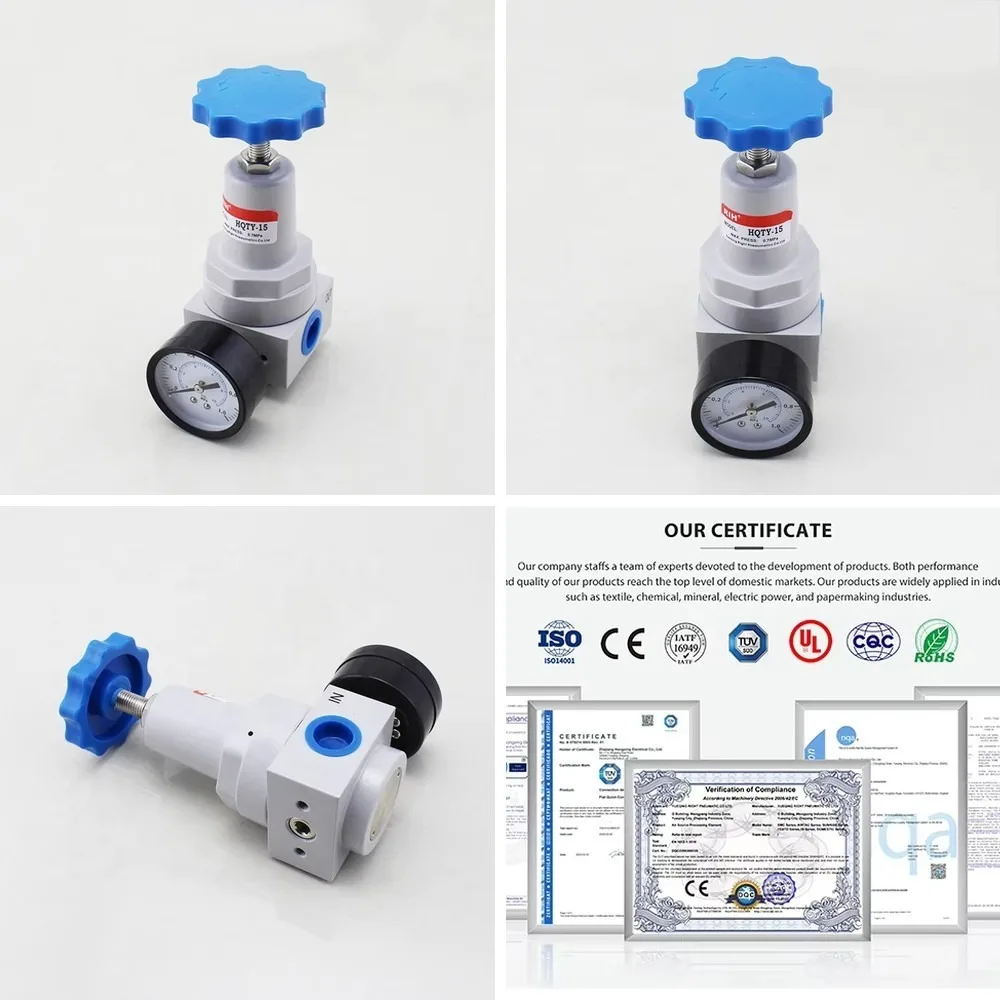 HQTY Series High Pressure Pneumatic Air Regulating Valve, Precision Air Flow Control Valve for Industrial Automation