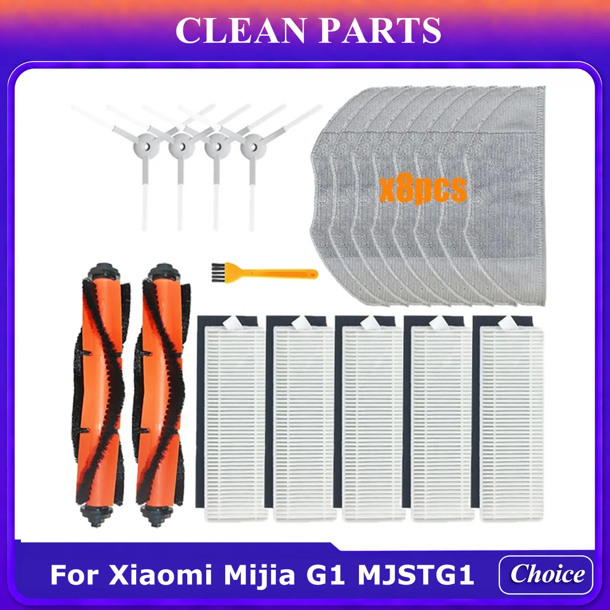 For Xiaomi Mijia G1 MJSTG1 Robot Vacuum Parts Essential  Robotic Vacuum Cleaner High Quality Brush Replacement Accessories