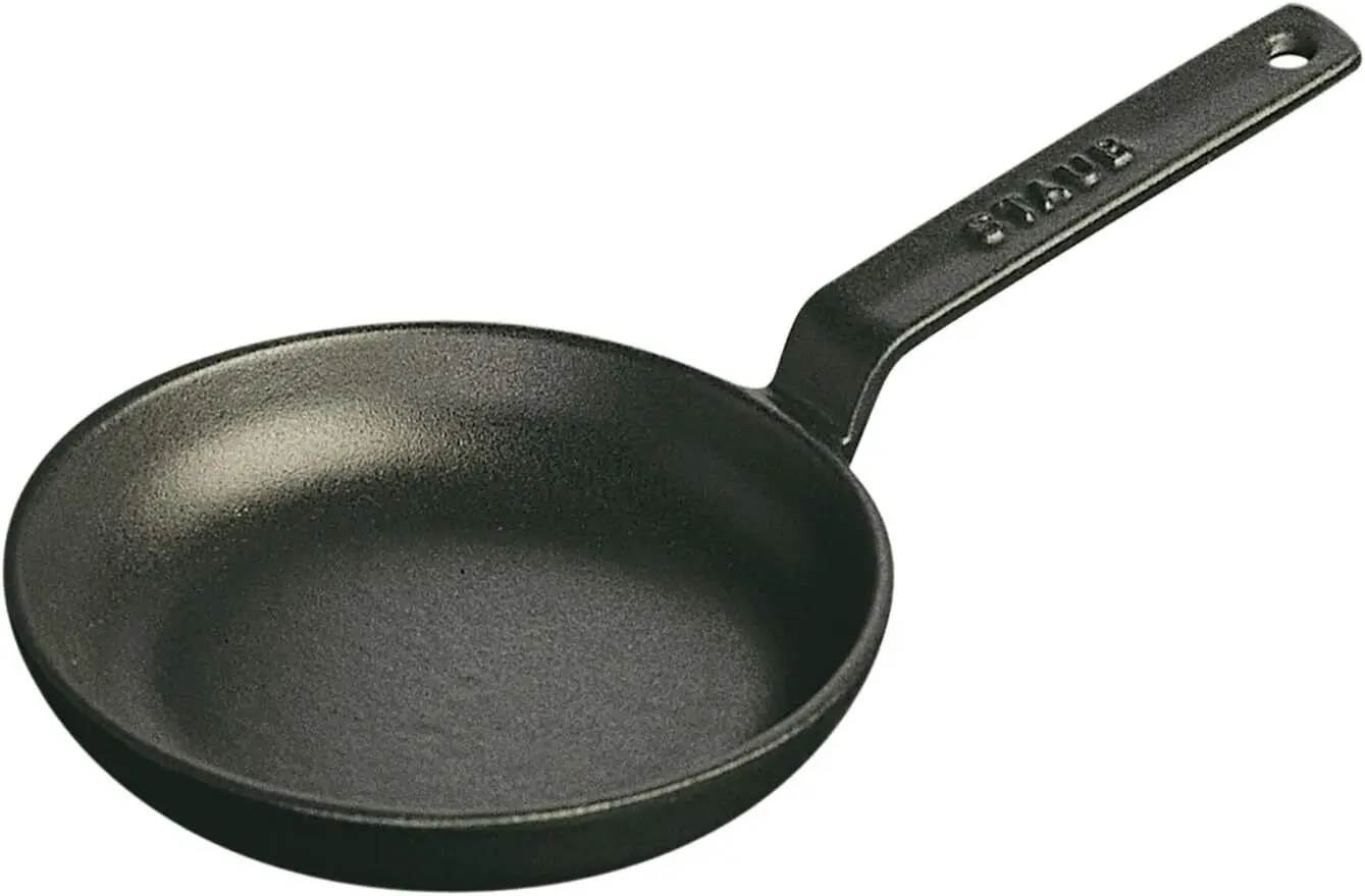 Staub Cast Iron 4.75-inch Mini Frying Pan - Matte Black, Made in France