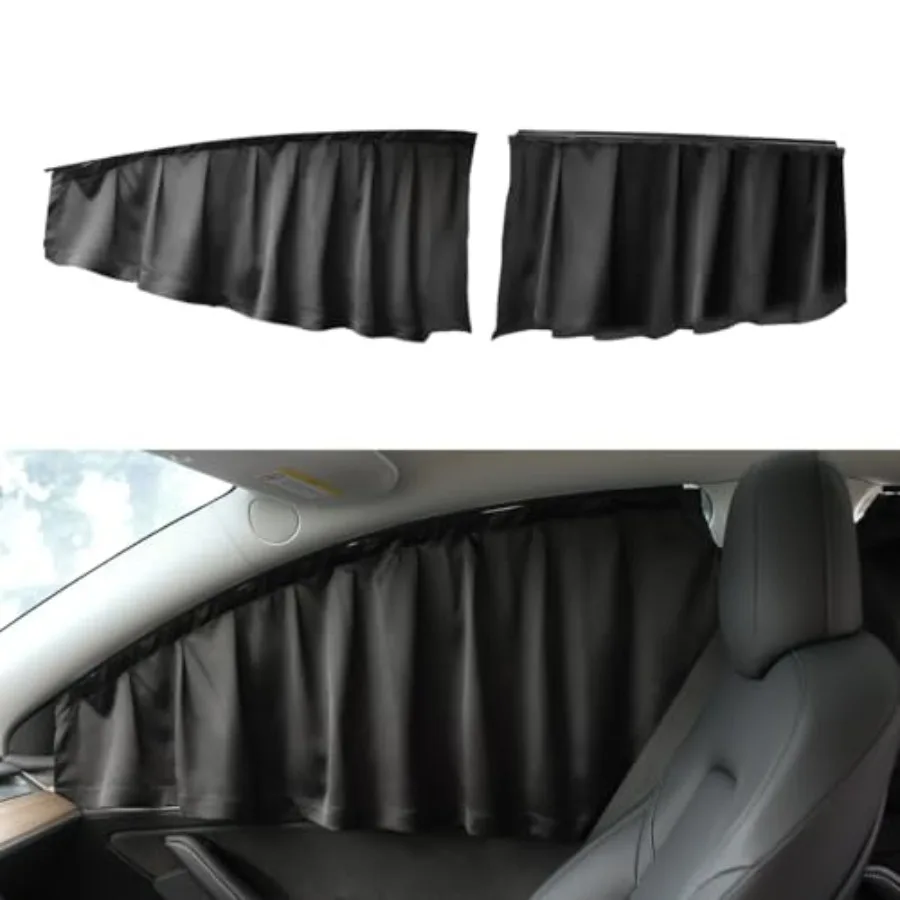 

Side Window Sun Shade for Tesla 2021-2026 Including Juniper,Privacy Curtain Blinds Front and Rear Window Shade Blackout Drapes