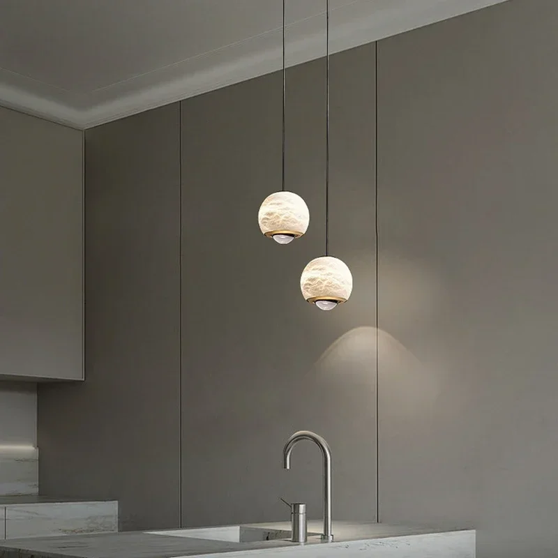 Moderna lampada a sospensione in marmo LED lampadario di lusso per comodino soggiorno sala da pranzo cucina isola regolabile decorazione della casa