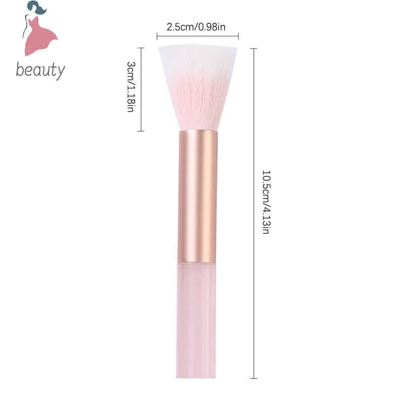 Ensemble de pinceaux de maquillage synthétiques, mini brosse pour fond de teint et blush, poignée rose, document bonbon, voyage