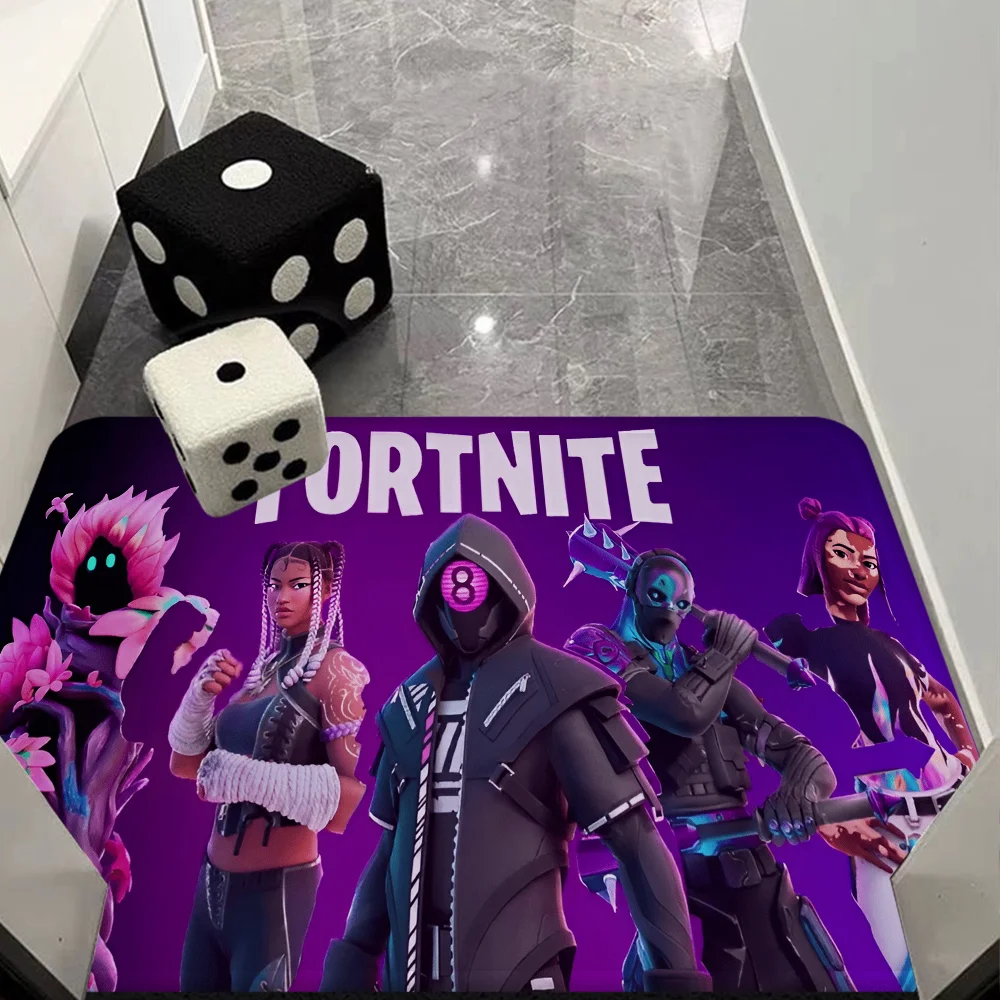 F-FORTNITE Bathroom Mat Kids Room Bedroom Decoration Balcony Anti-Slip Doormat Living Room Welcome Rug