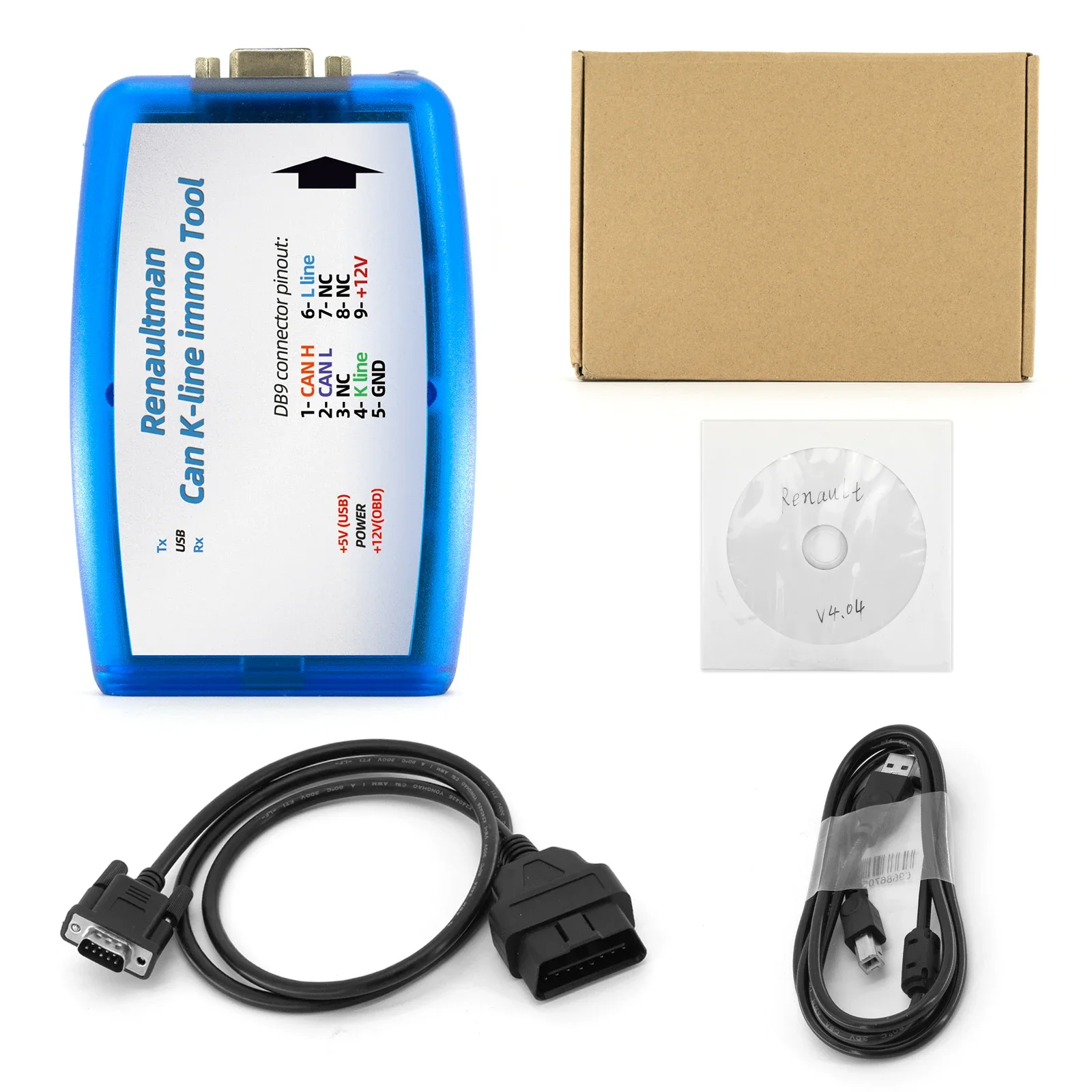 Renaultman Programmer Tool CAN K-Line IMMO V4.04 suitable For Renault CAN/K-Line ECU OBD2 reading/writing EEPROM