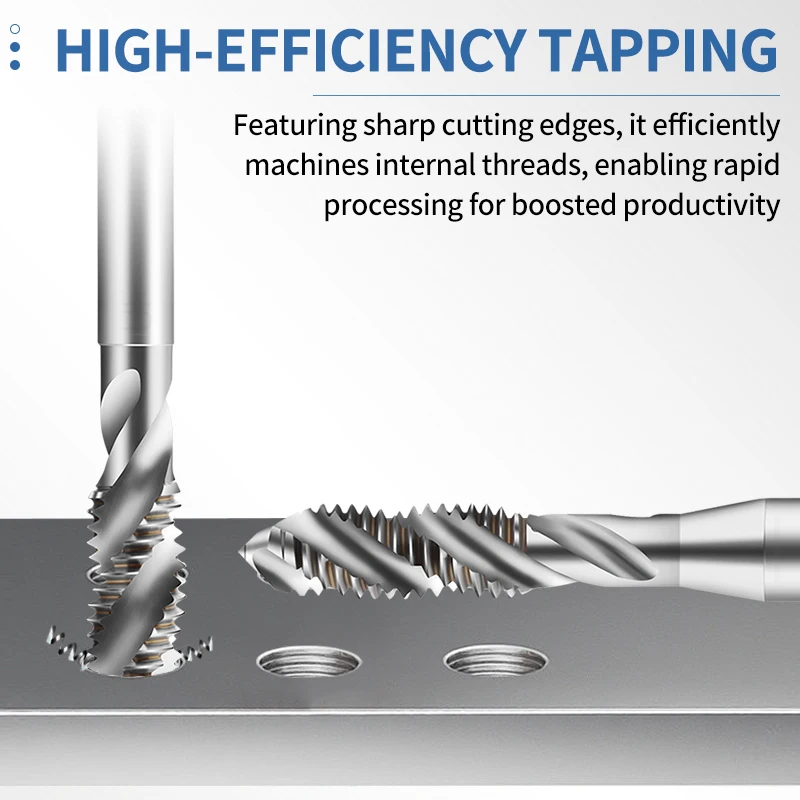 UFS TAP 1PCS HSSE Metric Spiral Fluted Tap M8M9M10 M11M12M13 M14M15M16 M18M20 M22 M24 Machine Without/Titanium/TC50/TICN Coating
