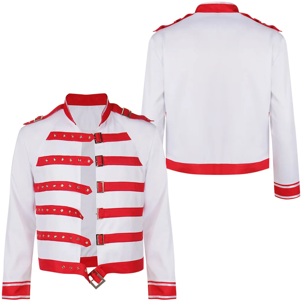 Freddie Cosplay Kwik Cosplay Rock Band Fantasia Kostuum Vermomming Voor Jongens Mannen Volwassen Jas Halloween Carnaval Feestpak