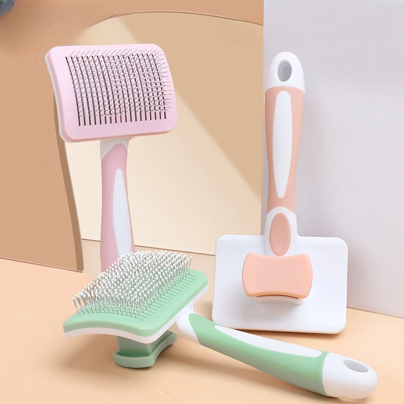 Pet Hair Shedding Comb Dog Cat Brush Grooming Long Hair Indoor Cats Brush Hair Remover Cleaning Beauty Slicker Pet Supplies