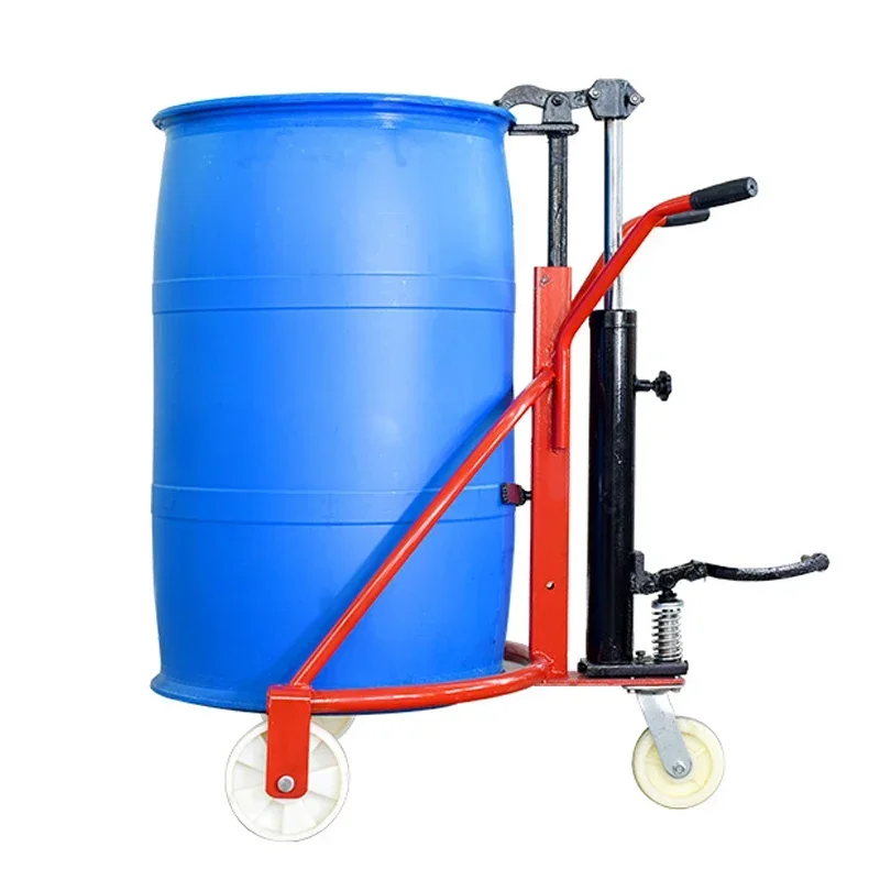 

3 wheel 350kg 55 gallon steel oil drum barrel caddy trolley manual oil drum cart