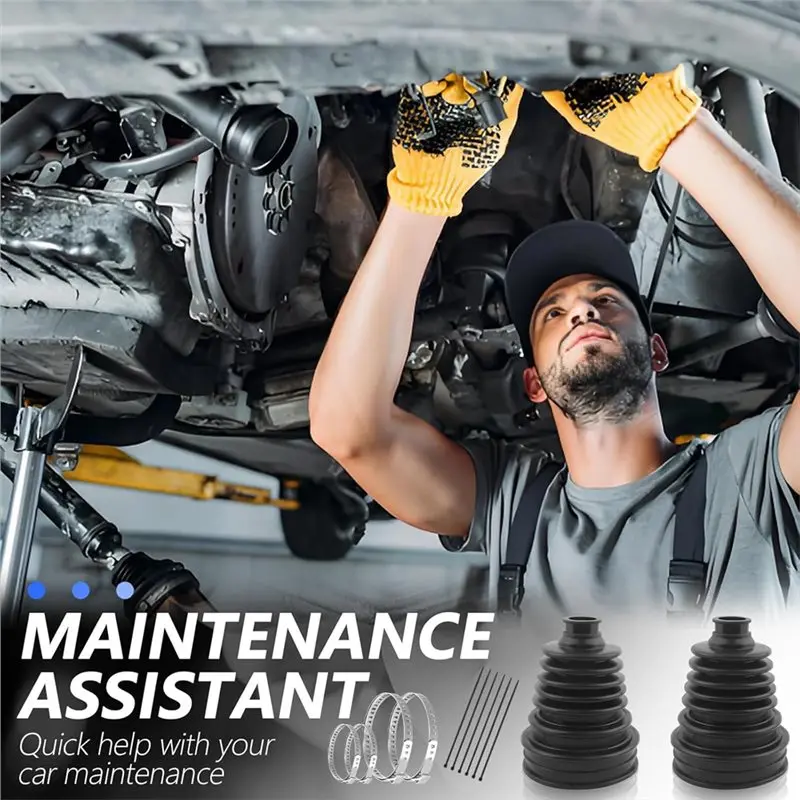 A76K رمح CV التمهيد طقم تصليح 2 قطعة 19-24 مللي متر سيليكون المحور التمهيد مجموعة 4 CV الأحذية ، المشبك و 6 ربطات كابل #3