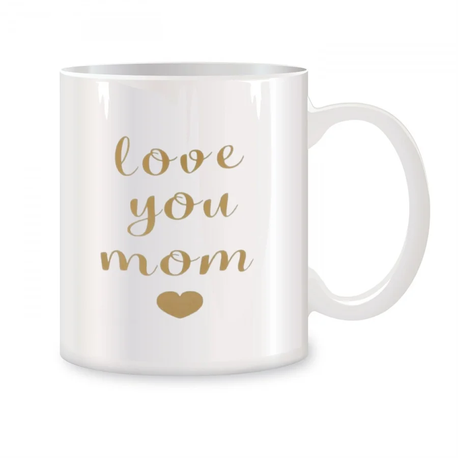 Love You Mom Mugs For Mom Mother Grandma Birthday Gifts Novelty Coffee Ceramic Tea Cups White 11 oz