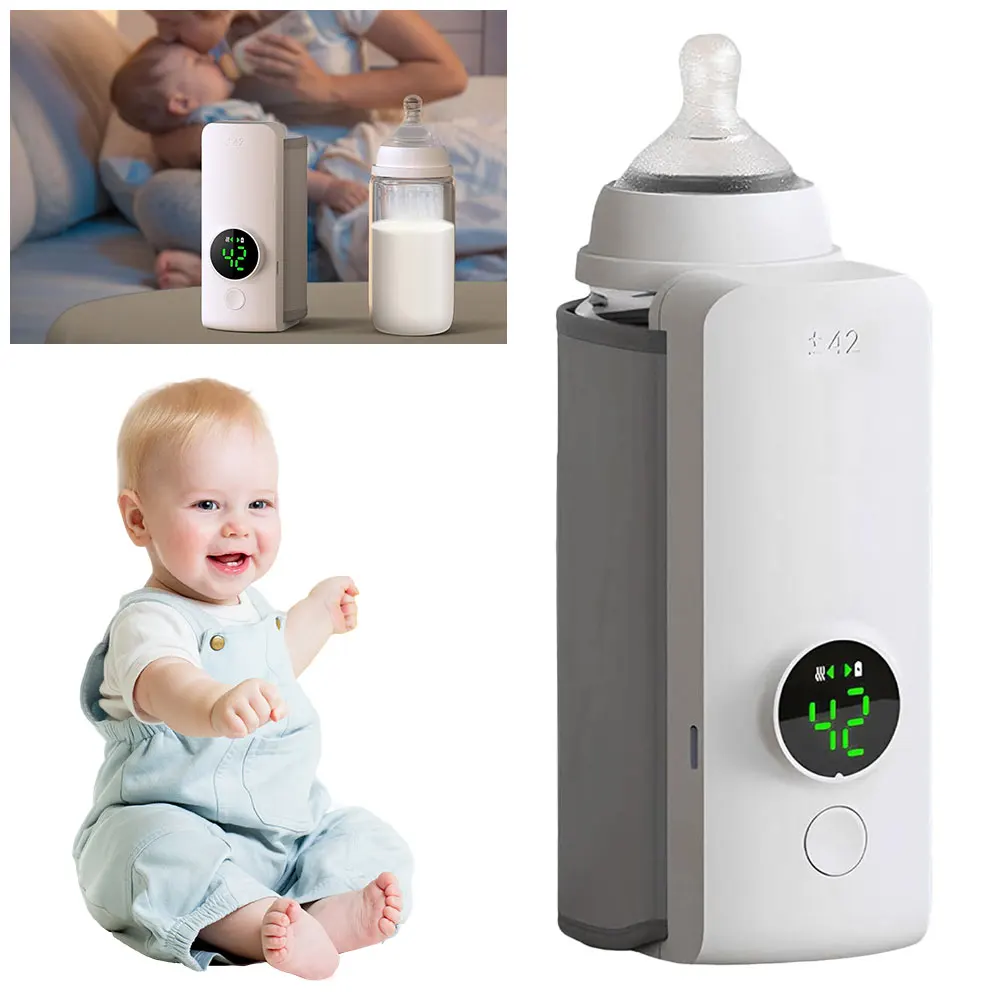 

Portable Bottle Warmer with Temperature Control Cordless Milk Warmer Baby Bottle Warmer for Comfortable Baby Feeding On The Go