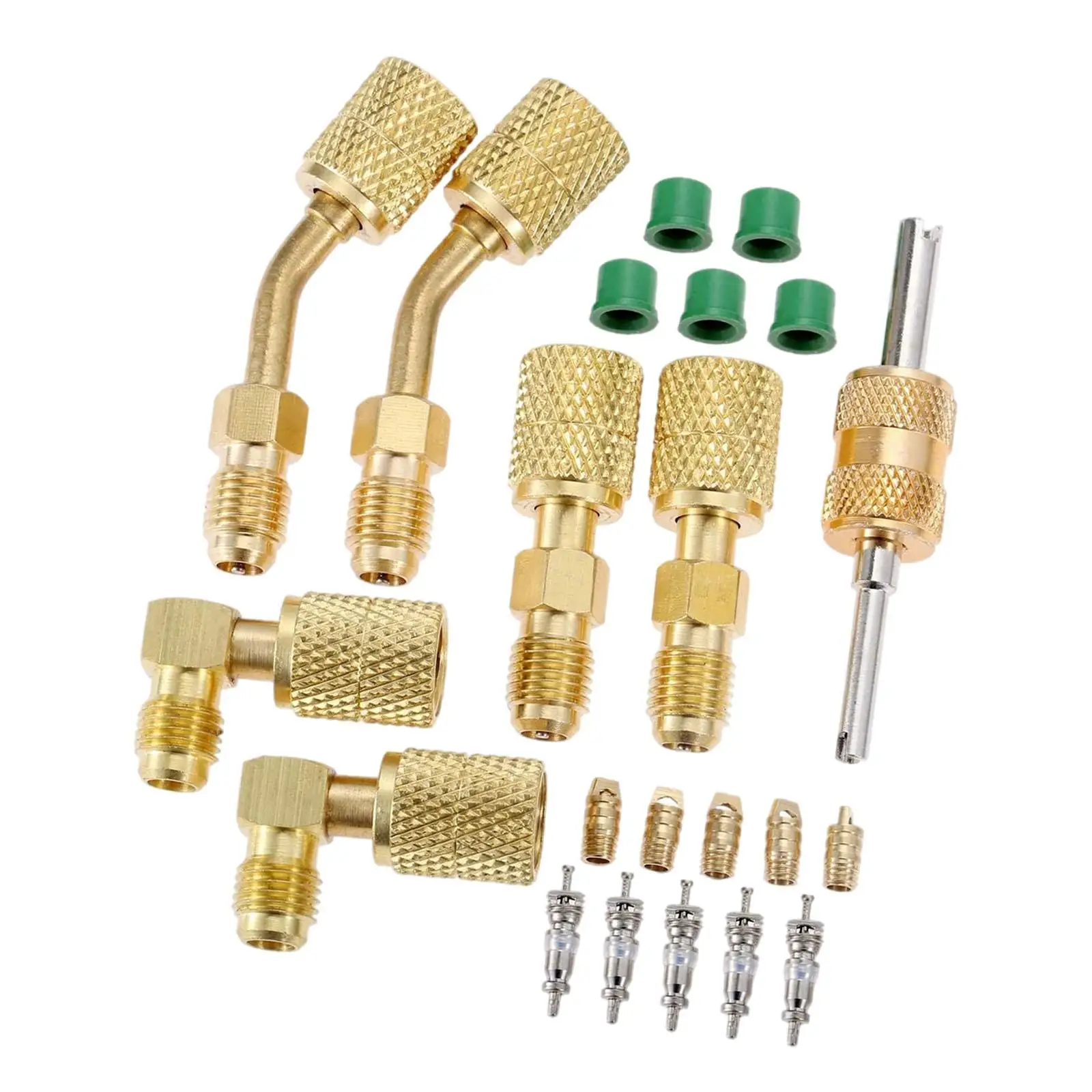 

R410a Adapters Kit Copper Material Charging Vacuum Port Ejector Design HVAC Accessories for Mini Split System