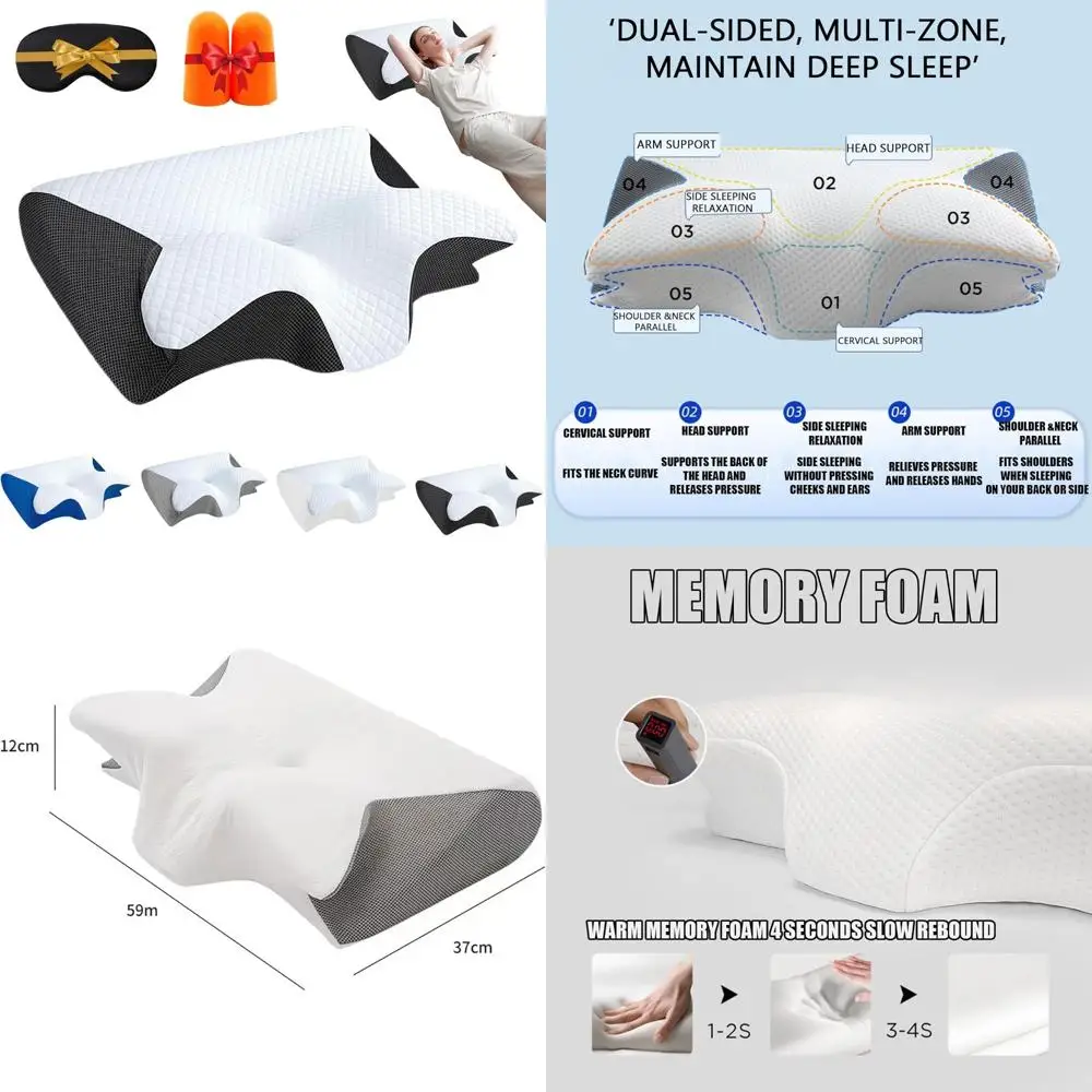 

Orthopedic Dream Pillow by Glovoro - Memory Foam Support for Posture Adaptation