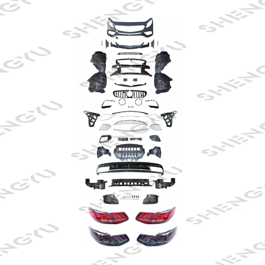 STLF Body Kit Include Front Bumper Assembly with Grille and Taillight for S Coupe C217 2015-2021 Change to S63 S65 AMGs Style