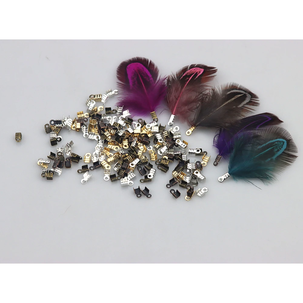 3*6MM Metal Tri-Wire Clip DIY Jewelry Accessories Terminal Connection Fixer Necklace Bracelet Clip Buckle Leather Rop