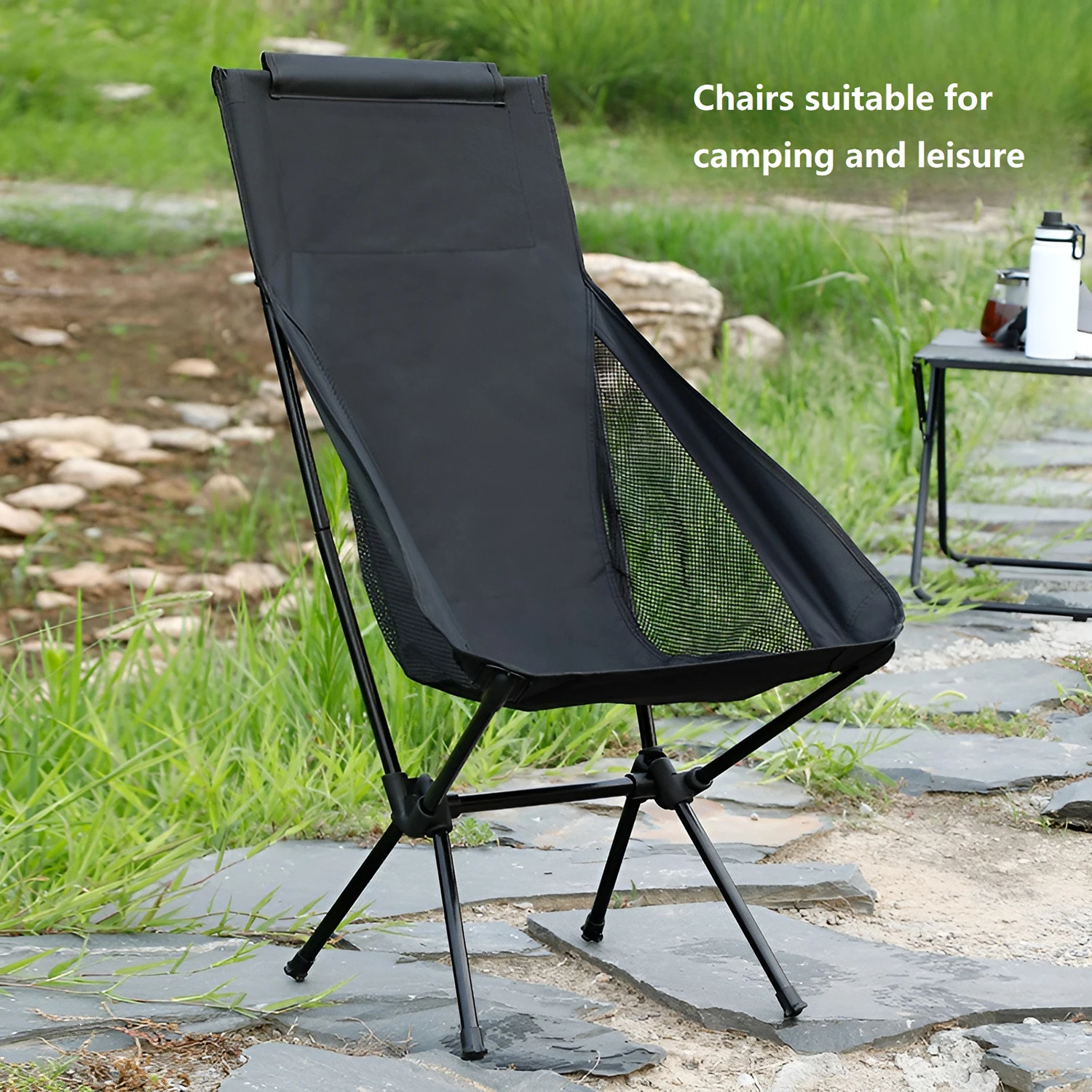 Foldable Camping Chairs Set Lightweight Folding Chair Ultralight Backpacking Moon Chairs for Garden Picnic Beach Fishing