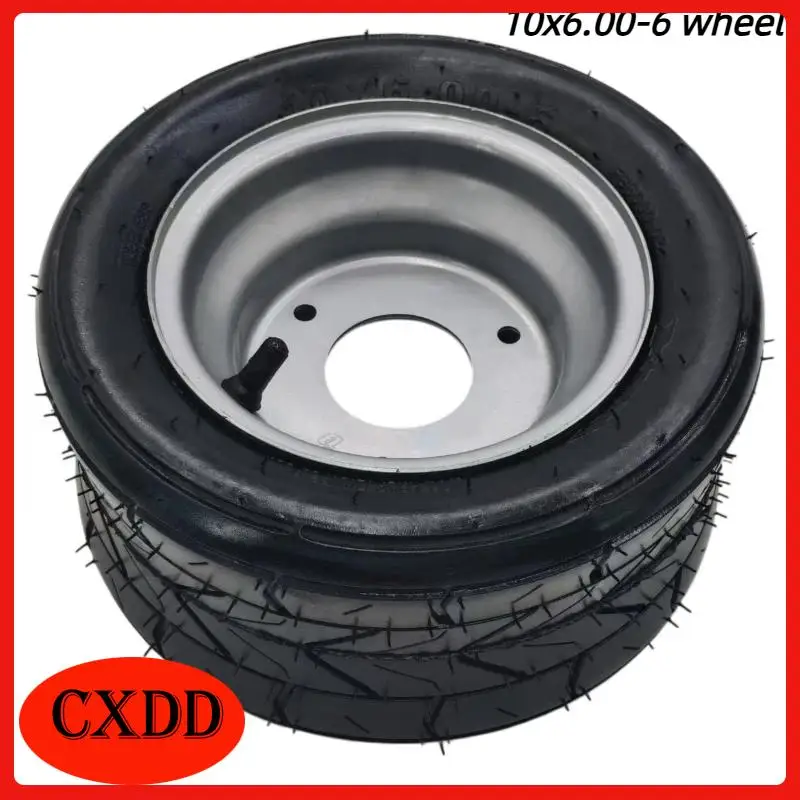 

Бескамерная шина 10X6.00-6 с 3-отверстным креплением для колес, электрические шины, аксессуары для модифицированных картов и квадроциклов