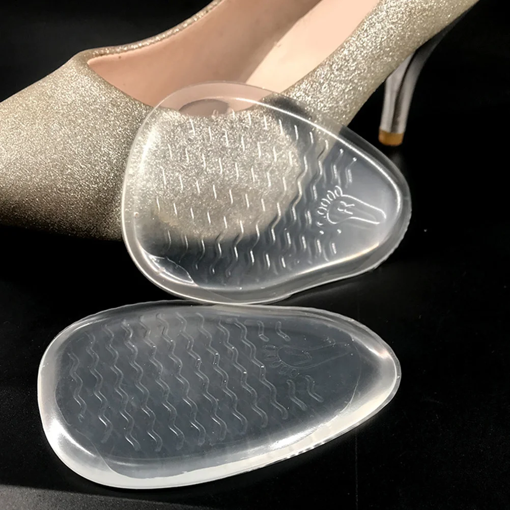 Non-skid High Heel Pad Heels Half Size Transparent Women's Forefoot Anti-pain and Stickable Non-slip Insole Soft Front Pads