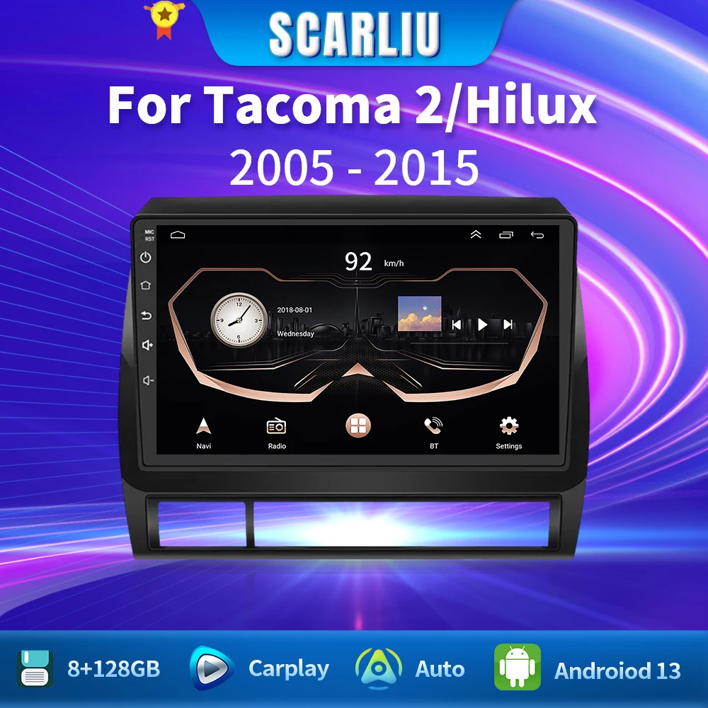 

For Toyota Tacoma 2 HILUX 2005-2015 Car Radio Multimedia Video No DVD Android 13 DSP RDS Carplay 4G WIFI BT GPS Head Unit