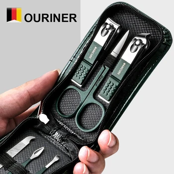 6 Pcs Portable Luxury Manicure Sets Pedicure Kits Bright Black Nail Clipper Set Personal…
