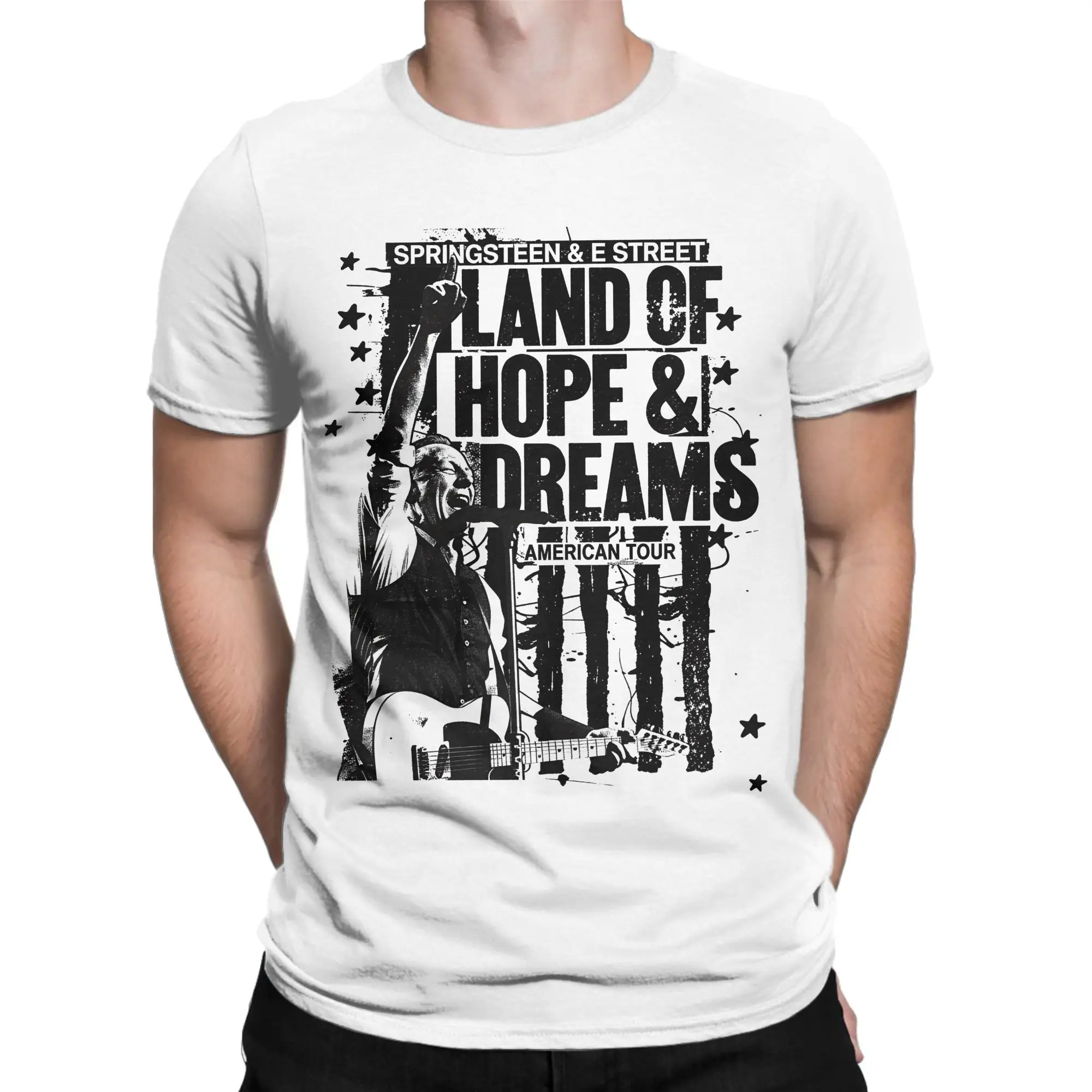 Graphic Printing Bruceed Springsteened And E Street Band Tour 2026 T Shirt for Men Women Cotton T-shirts Short Sleeve Clothes