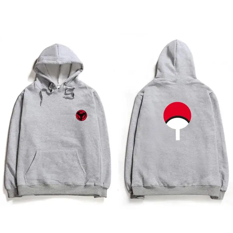 Naruto Uchiha Hoodie Sharingan Anime Print Streetwear Schwarz Unisex Herren Damen Oversized Casual Sweatshirts Langarm – Detail 7