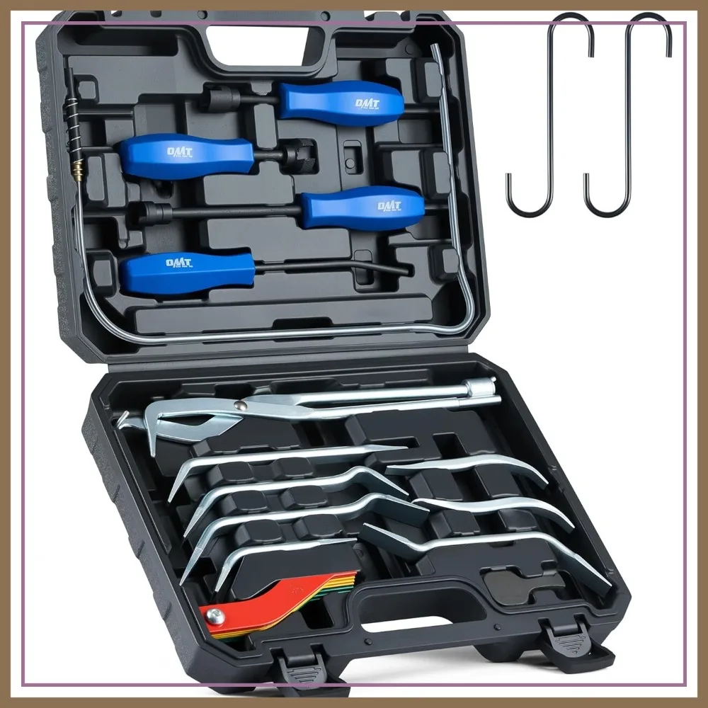 

17pc Drum Brake Tool Kit, Drum Brake Adjustment Tool with Spring Compressors, Remover Installer Pliers, Adjusting Spoons & Case, Compatible with Chevrolet Toyota Volkswagen Mazda