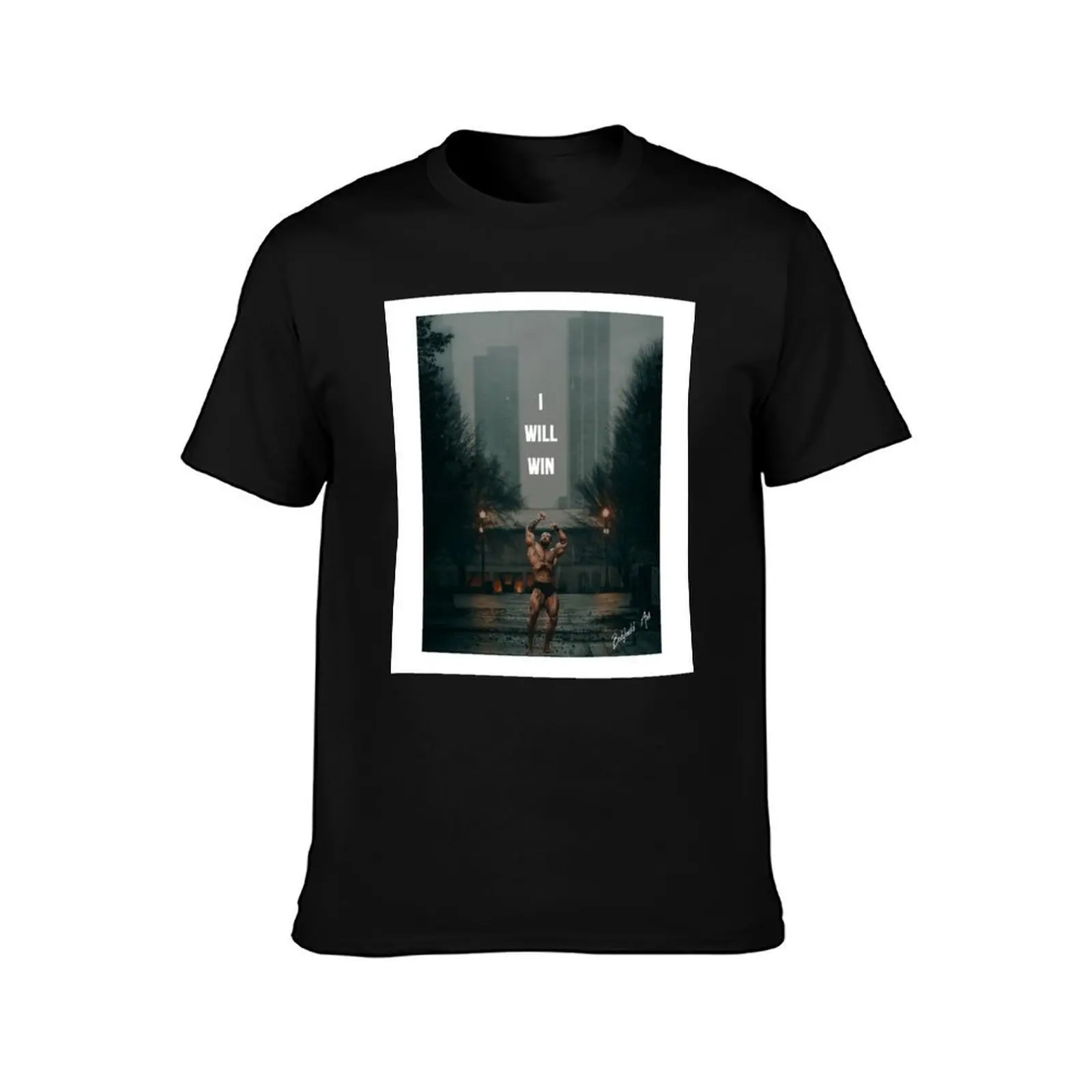 I Will Win - Chris Bumstead Doing The Myth Pose Sleeveless Top T-Shirt Basic All Season Solid T-Shirt