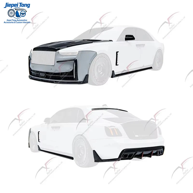 Customized Car Modification Carbon Fiber Front Side Skirts Rear Bumper for New Rolls Royce Ghost Body Kit Upgrading