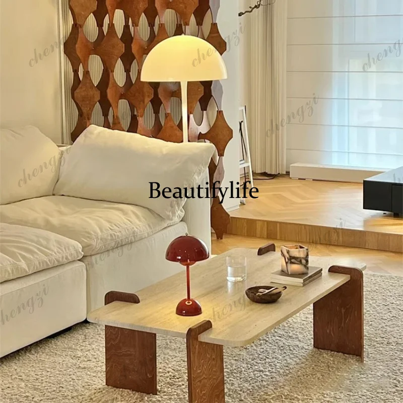 A68 Luxury Design coffee table wood Vintage Modern Rectangle Living Room Side Table Designer Modern dining-table Furniture